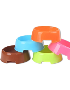 COMEDERO  PARA MASCOTAS COLORES SURTIDOS PEQ. x 5 UNDS  (*)  $                                                          