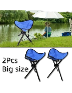 JUEGO DE SILLAS x  2 PLEGABLES PORTATILES ACERO INOX  (*) $