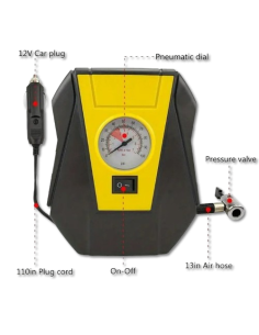 COMPRESOR DE AIRE PORTATIL 12V C/BOMBA IP INFLAR 36V P/VEHIC.  (*)  $