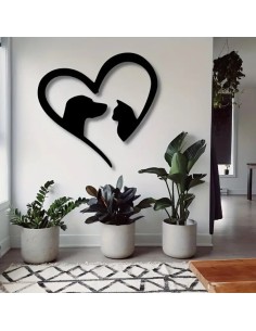 ADORNO  DE PARED EN METAL  GATO/PERRO (*)  $                                                                            