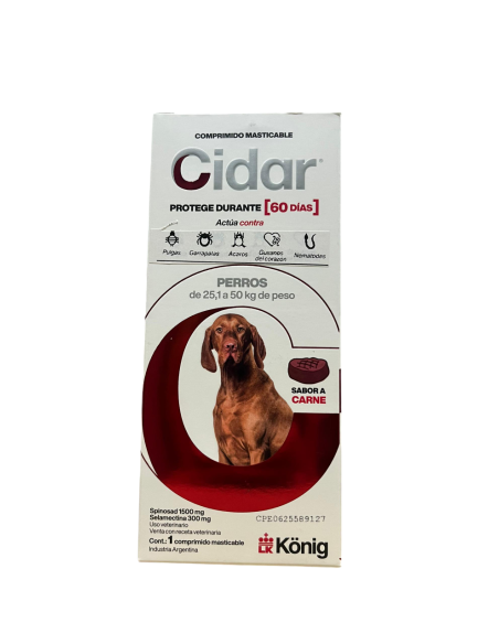 CIDAR COMPRIMIDO PERRO  25.1 -50  KG  (E)