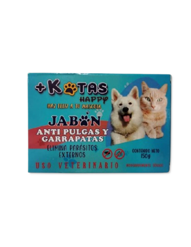 JABON MASCOTAS ANTIPULGAS Y GARRAPATAS 150 GR (+KOTAS)  (*)                                                             